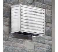 MMleYN Aluminium Cache Climatiseur Exterieur Écran De Confidentialité Pour Climatiseur Support Pour Plantes Couvercles De Climatiseur Divisés Réduction Du Bruit Adapté À L'extérieur(Color:White with t