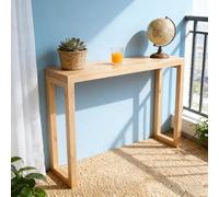 MMleYN Console Table en Bois Massif Style Ferme Table D'Entrée Étroite Derriere Le Canapé Multi Tailles 80 100 120 140 160cm Montage Facile(Wood,100cm)