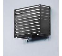 MMleYN Couvercles De Climatiseur Pour Unités Extérieures Couvercles De Climatiseur Divisés Écran De Confidentialité Ac En Alliage D'aluminium - Spécifications Multiples(Color:Grey,Size:110x60x80cm)