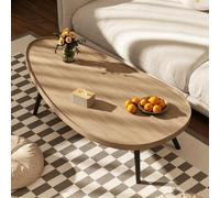 MMleYN Table Basse Table D'appoint Table De Salon Table Bout De Canape | Style Moderne Du Milieu Du Siecle Minimaliste Vintage Rustic Plateau En Bois Meuble Salon Design Deco(Natural,100x60x38cm)