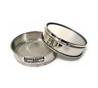 MMLFX 1pc Laboratoire Tamis 12-200 Maillage Acier Inoxydable Test Standard Tamis dia 20cm échantillonnage Tamis de Farine avec Cadre de poinçonnage à Double Couche (Size : 100 Mesh(0.15mm))