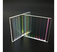 MMLFX 2 pièces Prisme en Verre Optique Prisme défectueux Prisme Optique Physique décoratif Prisme Rectangle Prisme dichroïque 37 * 35 * 2mm (Color : Clear)