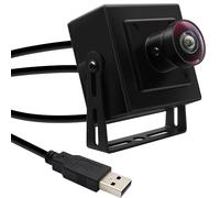 MMlove Caméra USB 5 MP 1944P HD Webcam 170 degrés grand angle Fisheye Plug & Play Webcam USB pour Skype/Zoom/FaceTime/Hangouts, PC/ordinateur portable/Raspberry Pi