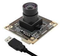 MMlove Module de caméra USB 5 MP 30 FPS Webcam Angle de vision 80° Objectif sans distorsion Lightburn Caméra de sécurité industrielle 1944P USB 2.0 pour VR Reconnaissance faciale Streaming PC