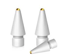 MMOBIEL 0.5mm Pointes de Crayons en Métal Compatible avec Apple Pencil 1st Gen/2nd Gen/USB-C/Pro - 3 Pièces Remplacement Compatible avec Apple Pencil - iPencil Pointes en Métal - Blanc