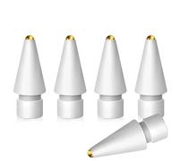 MMOBIEL 0.5mm Pointes de Crayons en Métal Compatible avec Apple Pencil 1st Gen/2nd Gen/USB-C/Pro - 5 Pièces Remplacement Compatible avec Apple Pencil - iPencil Pointes en Métal - Blanc
