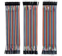 MMOBIEL 120 pièces Liaison Dupont Multicolores, 40 Broches M/F, 40 M/M, 40 F/F, Compatible avec les Projets de Bricolage Arduino, Raspberry Pi 2 3 4, Longueur 20 cm / 8 Pouces
