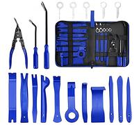 MMOBIEL 19 pièces - Kit d'outils de démontage de Garnitures Automobiles pour Un Facile et sans Rayure Panneaux de Porte, Tableaux de Bord et des moyeux de Roue, incluant Un Sac de Rangement Robuste.
