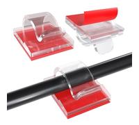 MMOBIEL 240 pcs Clips Câbles Auto-Adhésifs - Câble Organisateur Transparent Crochets - Gestion pour Bureau, Mur, Voiture, Fils Électriques, etc. - Diamètre l'Organisateur Câbles 6,5mm