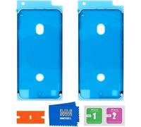 MMOBIEL 2X Pegatina adhesiva pre-cortada Impermeable Compatible Con iPhone SE 2022 / SE 2020/8 4.7 pulgada Marco LCD (Blanco)