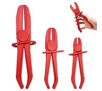 MMOBIEL 3 Pièces Pinces à Colliers de Serrage pour Radiateur, Tuyaux de Carburant, Essence, Refroidissement, Freins - 3 Tailles Différentes - Rouge