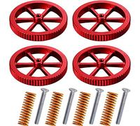 MMOBIEL 4 pièces Écrous de Mise à Niveau en Aluminium compatibles avec Les imprimantes 3D Ender 3/3 Pro/3 V2, 5/5 Plus/Pro, CR 20 INCL 4 Ressorts de Matrice de lit Chaud pour imprimante 3D - Rouge