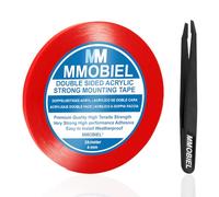 MMOBIEL 4mm Ruban adhésif Double face acrylique Imperméable et Amovible (Longueur : 25 m)