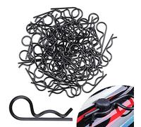 MMOBIEL 50 Pcs. Clips Universels pour Carrosserie RC, Broches R pour Pièces 1/10ème, 1/12ème pour Voitures RC/Buggy Off Road/Pièces de Carrosserie de Camion Noir