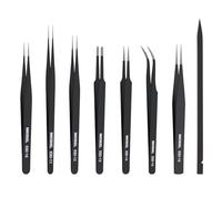 MMOBIEL 7x Pincettes de précision ESD Antistatiques en Acier Inoxydable pour tous types de Réparations