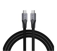 MMOBIEL 80Gbps pour le Câble Thunderbolt 5 Tresse USB-C vers USB-C 0,3m - Augmentation de la Largeur de Bande de 120 Gbps, 240W Chargement pour iPhone 16/15, Thunderbolt 4/3, USB4, USB-C - Noir