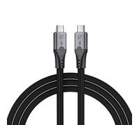 MMOBIEL 80Gbps pour le Câble Thunderbolt 5 Tresse USB-C vers USB-C 1m - Augmentation de la Largeur de Bande de 120 Gbps, 240W Chargement pour iPhone 17/16/15, Thunderbolt 4/3, USB4 - Noir