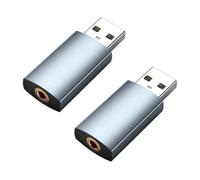 MMOBIEL Adaptateur Audio USB vers Jack 3,5mm [2 Pack] Carte Son Externe - Prise Jack USB Casque et Microphone - Adaptateur Jack de 3,5mm vers USB pour Windows, Mac, PS5, PS4, Ordinateur Portable