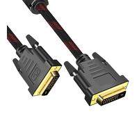 MMOBIEL Adaptateur de Câble DVI - DVI-D Mâle Dual Link - Convertisseur De Câble Vidéo pour Moniteur, PC, TV, projecteur - 1080p Full HD 60Hz - Connecteur Or 1,5m
