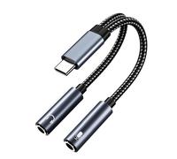 MMOBIEL Adaptateur USB C vers Prise 3.5 mm Casque et Microphone 16 Bit Type-C vers Double 3.5mm Aux Y Séparateur Casque Microphone pour iPhone 17 16 15, iPad, MacBook, Galaxy S25 S24 S23 S22, Pixel