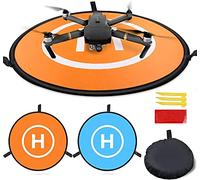 MMOBIEL Aire d'atterrissage Drone Landing Pad Imperméable 75 cm, Double Face Orange/Bleu pour Drones hélicoptères télécommandés DJI Mavic Mini 2 / Zoom/Air Fly 2 / Phantom/FPV/Inspire