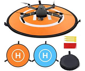 MMOBIEL Aire d'atterrissage Drone Landing Pad Imperméable 75 cm, Double Face Orange/Bleu pour Drones hélicoptères télécommandés DJI Mavic Mini 2 / Zoom/Air Fly 2 / Phantom/FPV/Inspire