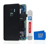 MMOBIEL Boîtier arrière de Remplacement avec Lentille caméra Compatible avec Samsung Galaxy S9 Plus G965 6.2 Pouces (Noir Nuit)
