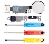 MMOBIEL Bouton Home de Remplacement Compatible avec iPhone SE 2022 / SE 2020/8 / 8 Plus / 7/7 Plus (Argent/Blanc) avec câble Flexible et Tournevis Inclus