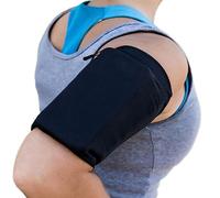 MMOBIEL Brassard de Sport Extensible pour Téléphone - Taille S | Brassard pour Téléphone Jusqu’à 20 cm de Tour - Bracelet de Sport à Running, Fitness, Training, Cyclisme Universel - Noir