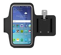 MMOBIEL Brassard pour Le Sport Compatible avec iPhone 15/14/13/12/11, Samsung Galaxy S7 Edge / S7 / S6 Edge / S6 / S5 / S4-5.5 inch (Noir) néoprène Etanche et élastique, Bandes réflectives