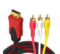 MMOBIEL Câble adaptateur HDMI vers 3 RCA - Câble audio vidéo AV de 1,5 m - Adaptateur haute définition 1080p mâle M/M