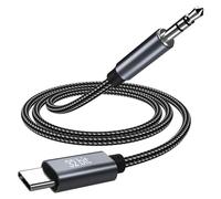 MMOBIEL Câble Audio Aux USB-C vers 3.5mm 32 Bit Type C to Casque Auxiliaire Mâle Cable Stéréo Voiture - Compatible avec iPhone 17 16 15 Séries, iPad Pro, Samsung Galaxy S25 S24 S23 S22 S21 etc. - 1m