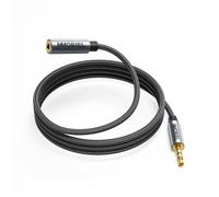 MMOBIEL Câble Aux Audio 3,5mm Mâle vers Femelle - Jacks TRRS 4 Pôles - Câble d'extension Aux à Aux - Fonction Audio et Microphone - Compatible avec Les Casques, Les Écouteurs, Les Téléphones, etc. 1m