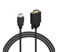 MMOBIEL Câble HDMI Mâle vers VGA Mâle (D-Sub 15 broches) Plaqué Or