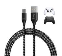 MMOBIEL Cable USB-C pour Xbox 3m USB-A vers Type-C [2 Pack] Adaptateur USB-C vers USB-A pour Xbox Manettes 18W 480Mbps - Adaptateur du Câble de Chargement - Accessoires de Jeux - Blanc/Noir