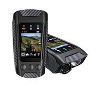 MMOBIEL Caméra de Vélo 4-en-1 Caméra Sport 4K avec Vidéo, Lampe Torche LED 600lm, Traqueur GPS, Klaxon - Étanche IPX5 avec Appli (WiFi) - Carte SD 32 Go Incluse - Fixation Guidon Facile