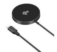 MMOBIEL Chargeur Magnétique sans Fil 15W Qi2 Certifié - Charger Magnétique pour MagSafe iPhone, Samsung - Station Recharge pour AirPods, Galaxy Buds - Chargeur Rapide Qi2 sans Fil - Noir