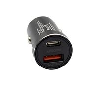 MMOBIEL Chargeur Telephone Voiture Double USB-C et USB-A - Adaptateur Allume-Cigare à 2 Ports 38W - Chargeur de téléphone pour Voiture avec Quick Charge 3.0 et Power Delivery 3.0 - Noir