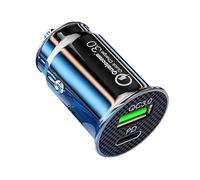 MMOBIEL Chargeur Telephone Voiture Double USB-C et USB-A - Adaptateur Mini Allume-Cigarette 36W à 2 Ports - Chargeur de Téléphone pour Voiture avec Quick Charge 3.0 et Power Delivery 3.0 - Noir