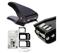 MMOBIEL Découpe Carte SIM 3 en 1 (Standard, Micro, Nano) avec Adaptateur et Aiguille d'Éjection pour Tous Téléphones Mobiles Compatible avec iPhone Samsung Sony Huawei Motorola etc.
