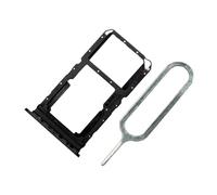 MMOBIEL Double Support de Fente de Carte SIM de Remplacement Compatible avec Oppo A57 5G/A77 5G/A57 4G/A77 4G - Inclus. Joint en Caoutchouc et Sim Pin - Noir