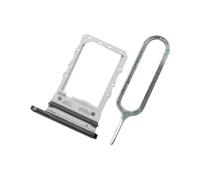 MMOBIEL Double Support de Fente de Carte SIM de Remplacement Compatible avec Samsung Galaxy Z Flip5 5G - Inclus. Joint en Caoutchouc et Sim Pin - Noir