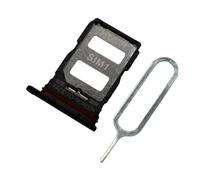 MMOBIEL Double Support de Fente de Carte SIM de Remplacement Compatible avec Xiaomi 12T - Inclus. Joint en Caoutchouc et Sim Pin - Noir