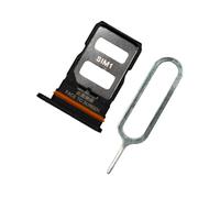 MMOBIEL Double Support de Fente de Carte SIM de Remplacement Compatible avec Xiaomi Redmi Note 12 Pro 5G - Inclus. Joint en Caoutchouc et Sim Pin - Noir