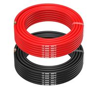 MMOBIEL Fil Électrique 12 AWG - 12 Gauge (3,31mm²) Câble en Cuivre Étamé - 2 Fils Séparés Rouge et Noir Chacun 10m / 32.8ft pour Drones, Imprimantes 3D, Batteries, Fils de Haut-parleurs, Bandes de Led
