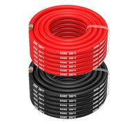 MMOBIEL Fil Électrique 6 AWG - 6 Gauge (13,3mm²) Câble en Cuivre Étamé - 2 Fils Séparés Rouge et Noir Chacun 10m / 32.8ft pour Réfrigérateurs, Climatiseurs, Batteries de Voiture, Batteries de Soudage