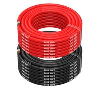 MMOBIEL Fil Électrique Câble en Cuivre Étamé - 2 Fils Séparés Rouge et Noir Chacun pour Drones, Imprimantes 3D, Batteries, Fils de Haut-parleurs, Bandes de Led (8 Awg, 10m)