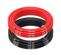 MMOBIEL Fil Électrique Câble en Cuivre Étamé - 2 Fils Séparés Rouge et Noir Chacun pour Drones, Imprimantes 3D, Batteries, Fils de Haut-parleurs, Bandes de Led (10 Awg, 2,5m)