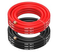 MMOBIEL Fil Électrique Câble en Cuivre Étamé - 2 Fils Séparés Rouge et Noir Chacun pour Drones, Imprimantes 3D, Batteries, Fils de Haut-parleurs, Bandes de Led (4 Awg, 2,5m)