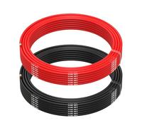 MMOBIEL Fil Électrique Câble en Cuivre Étamé - 2 Fils Séparés Rouge et Noir Chacun pour Drones, Imprimantes 3D, Batteries, Fils de Haut-parleurs, Bandes de Led (16 Awg, 10m)